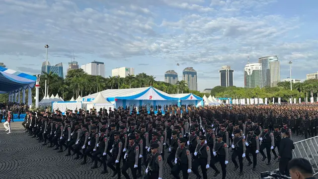 Prabowo Subianto Sampaikan Amanat HUT Bhayangkara ke-79 Monas