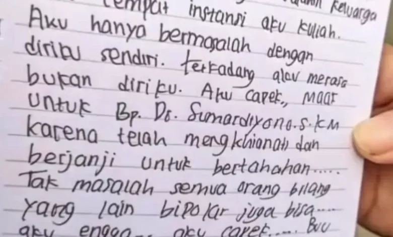 Tragedi Mahasiswi UNS: Bunuh Diri di Jembatan Jurug, Surat Wasiat Terungkap